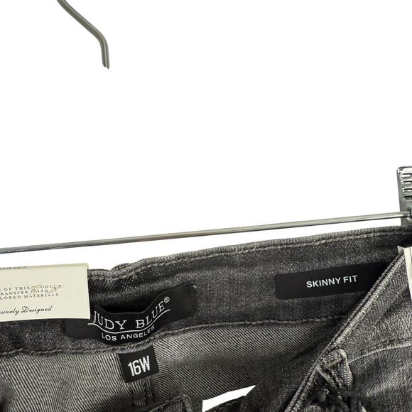 Judy Blue Grey Street Tummy Control Skinny Jeans High Rise NEW Womens Plus 16W - Picture 5 of 9